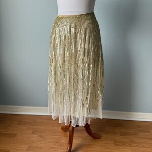Zara Sequin Midi Skirt Size 4